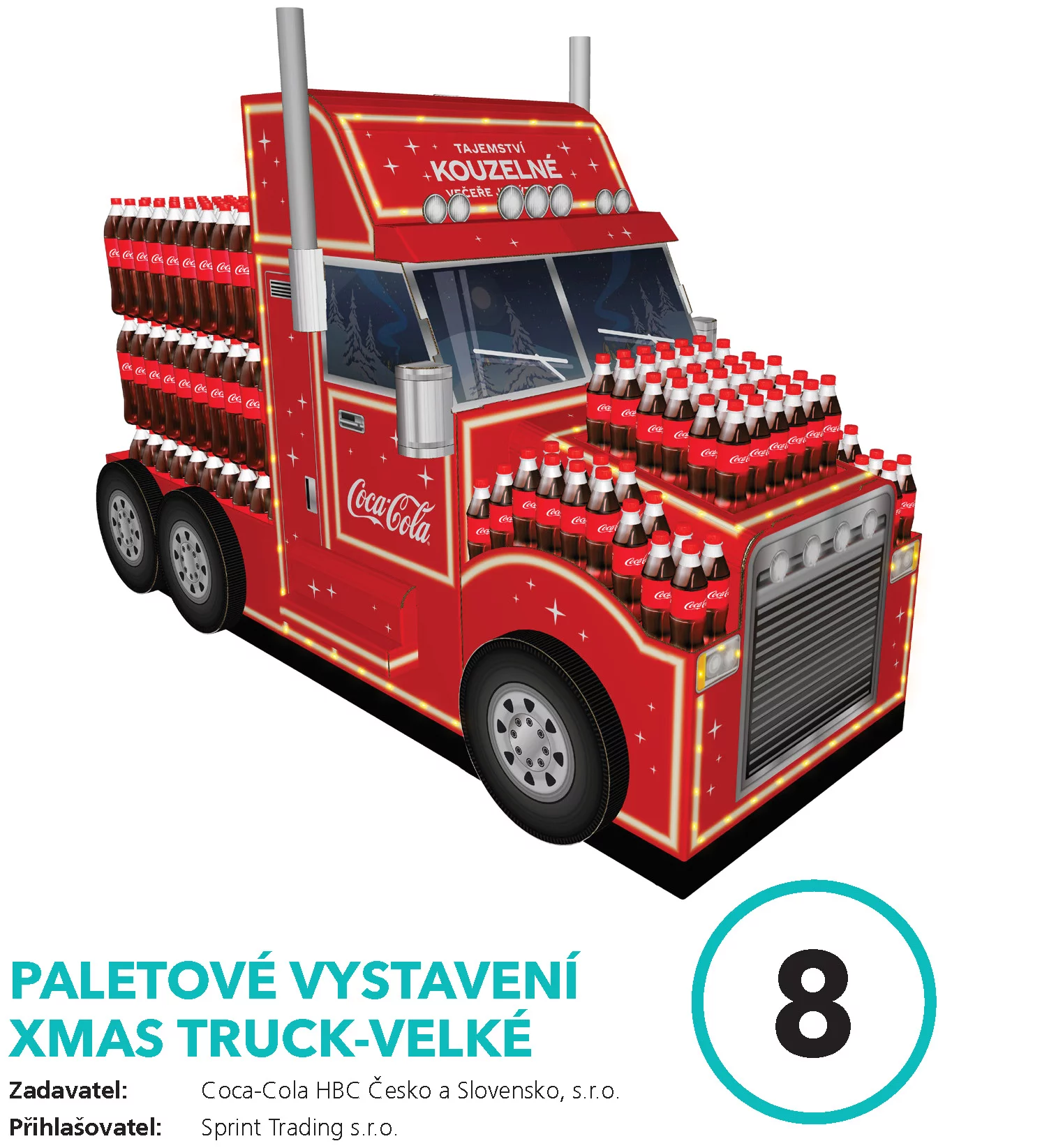 Paletové vystavení Xmas Truck-velké