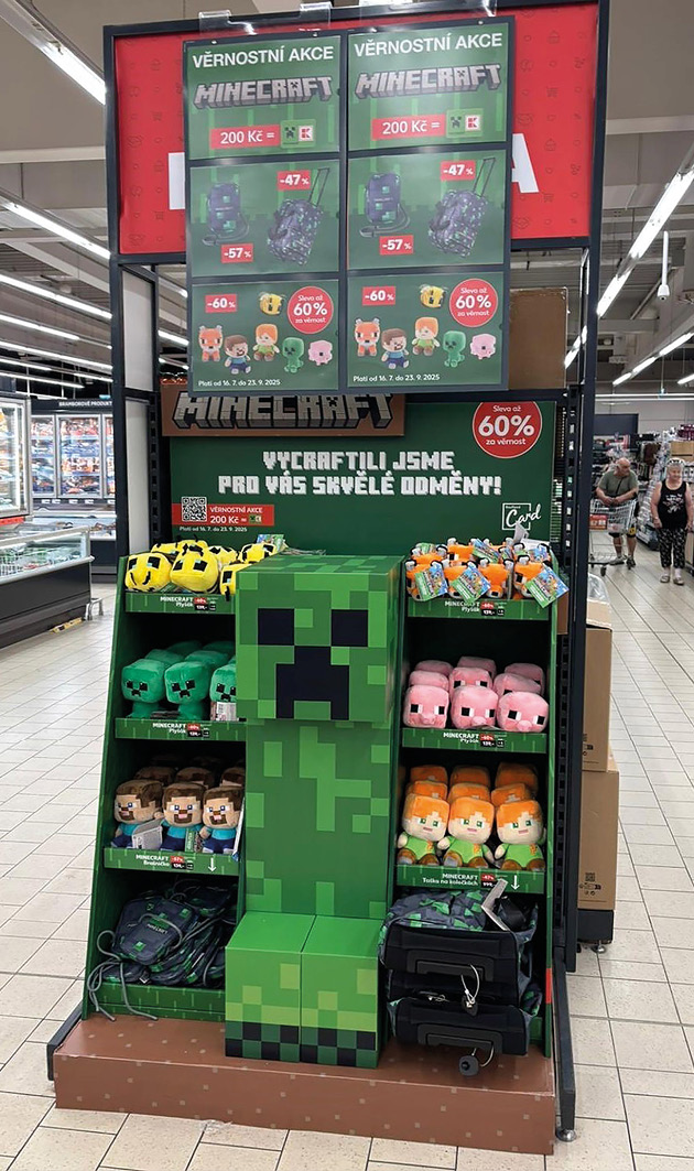 Paletový stojan Minecraft
