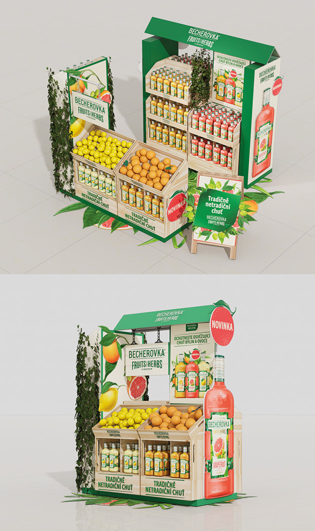 Shop-in-Shop Becherovka FRUITY HERBS