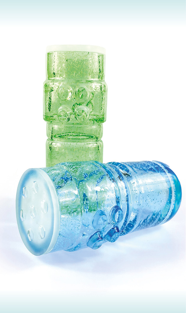 Skleněný svítící model jaderného reaktoru